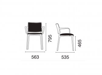 Кресло пластиковое с обивкой Joy-K Soft Seat & Back