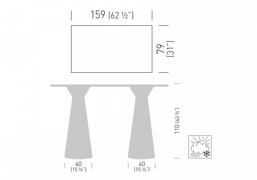 Стол ламинированный барный Roller Table