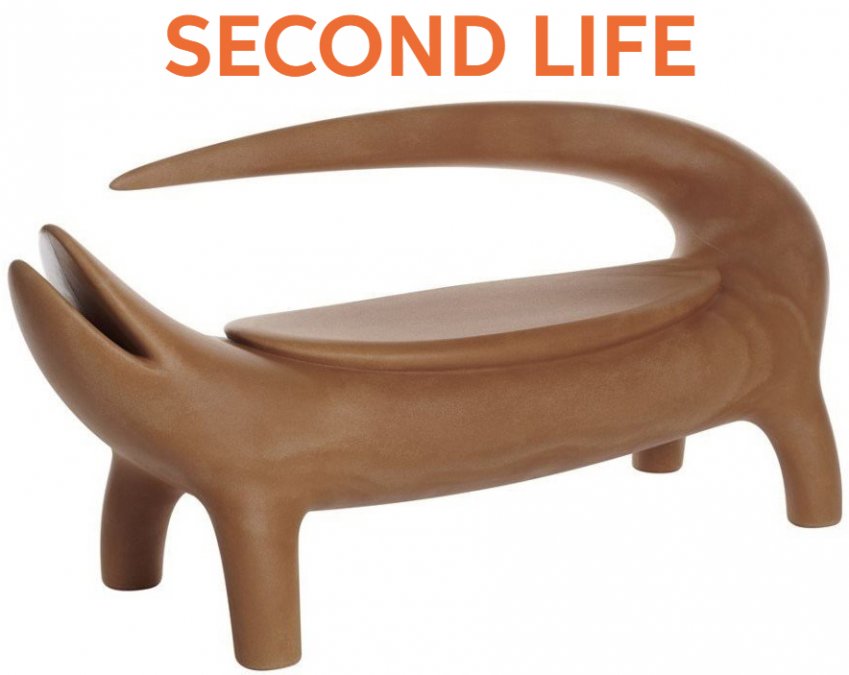 Диван из биопластика Big Kroko Second Life