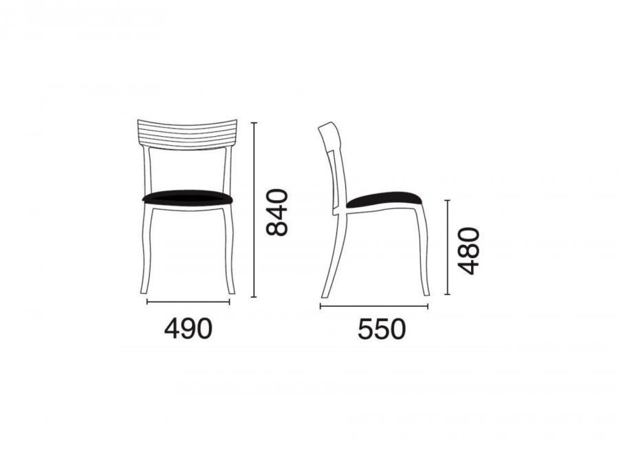 Стул пластиковый с обивкой PAPATYA Hera-SP Rattan Soft