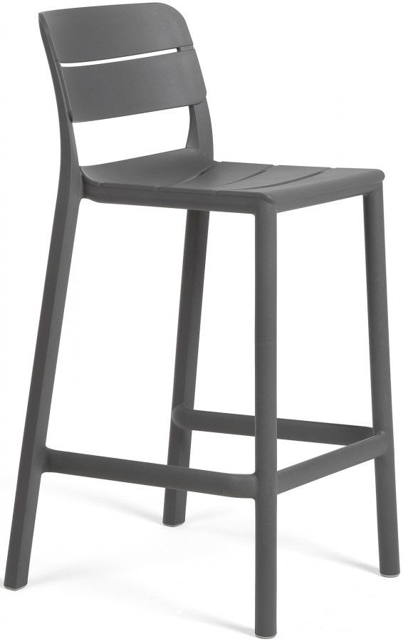 Стул пластиковый полубарный Cassia Stool Mini базальт