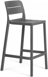Стул пластиковый полубарный Cassia Stool Mini базальт