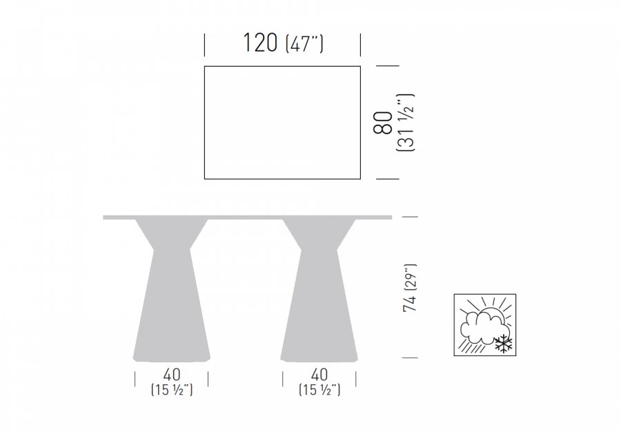 Стол ламинированный Roller Table