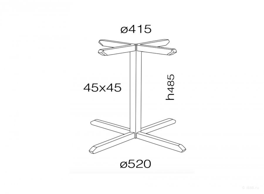 Подстолье металлическое Slim-X 353