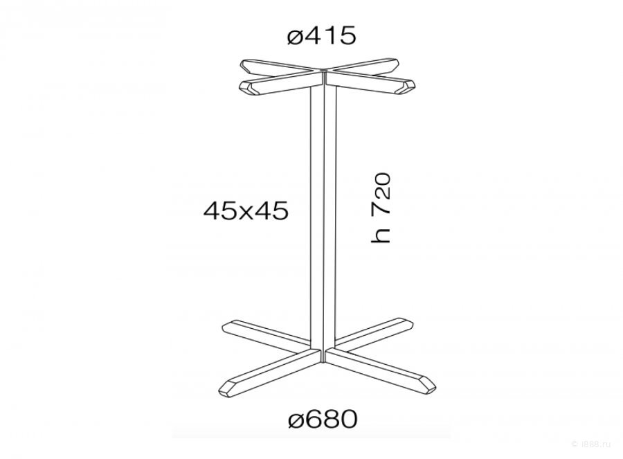 Подстолье металлическое Slim-X 351