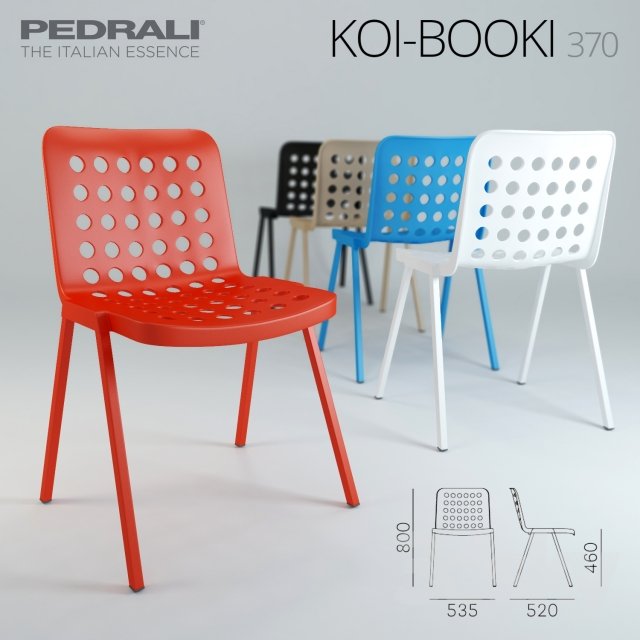 Стул пластиковый PEDRALI Koi-Booki черный