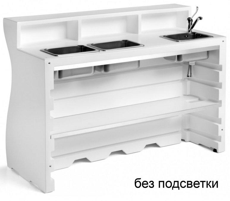 Стойка пластиковая барная с мойкой и ящиками для льда Bartolomeo