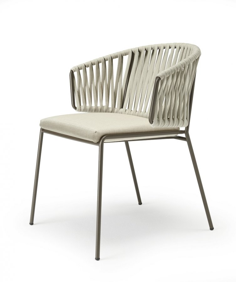 Кресло плетеное Scab Design Lisa Filo Nest мокко, глиняный, кремовый