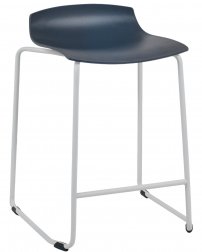 Табурет пластиковый полубарный PAPATYA X-Treme Sled Pro белый, антрацит