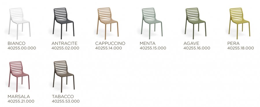 Стул пластиковый Nardi Doga Bistrot марсала