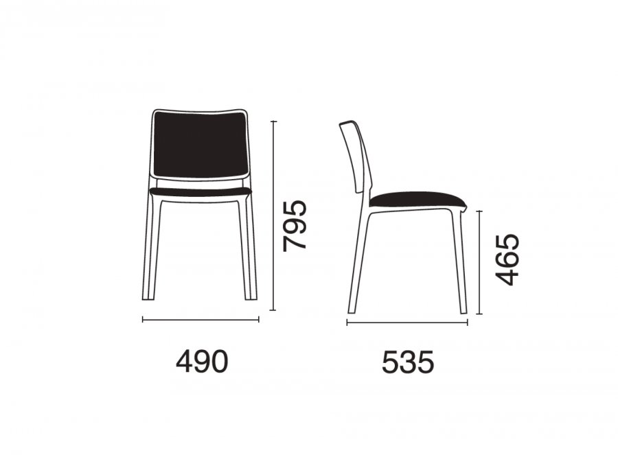 Стул пластиковый с обивкой Joy-S Soft Seat & Back