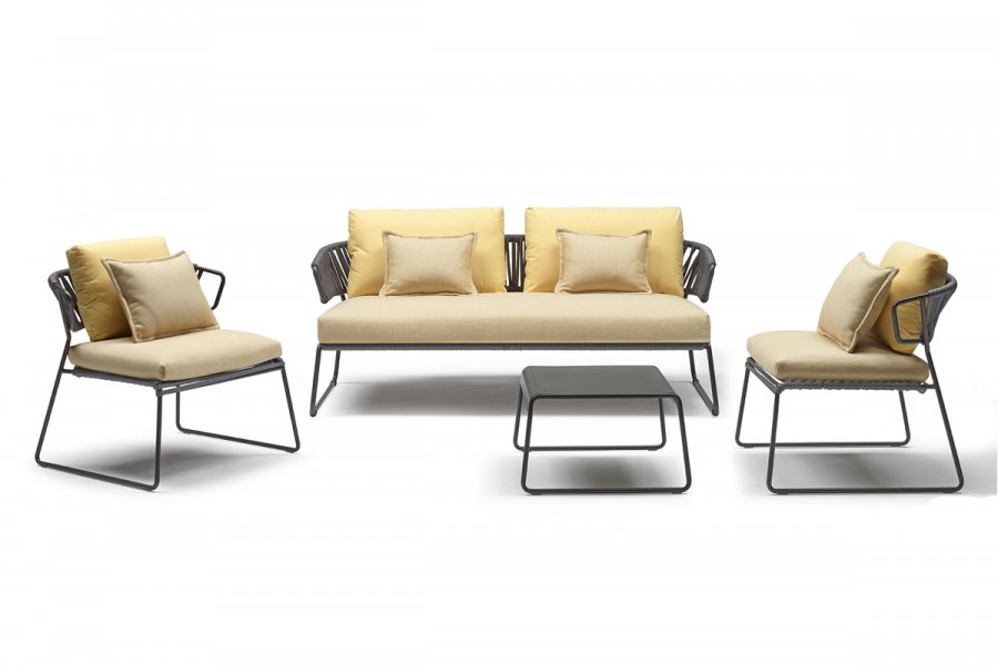 Диван плетеный с подушками Lisa Sofa Filo