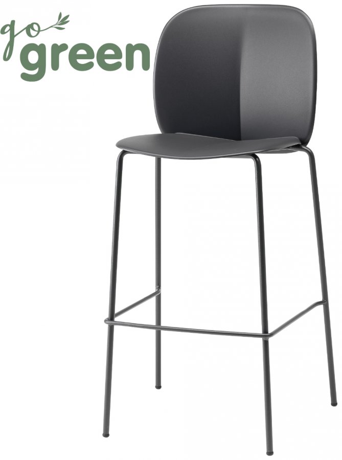 Стул пластиковый барный Scab Design Mentha Go Green антрацит