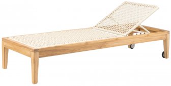 Шезлонг-лежак деревянный плетеный Dakota