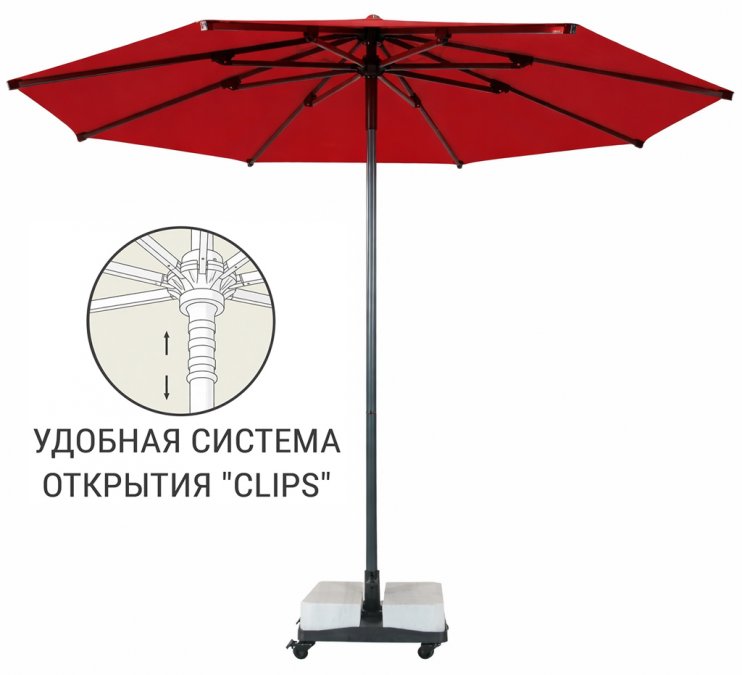 Зонт профессиональный Ø2.5 м Avocado Clips