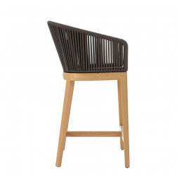 Кресло полубарное деревянное плетеное JANUS et Cie Heron натуральный, ореховый