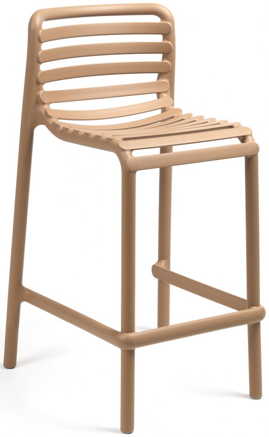 Стул пластиковый полубарный Doga Stool Mini капучино
