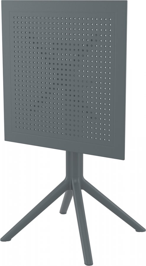 Стол пластиковый складной Sky Folding Table 60, темно-серый, 600х600х740 мм