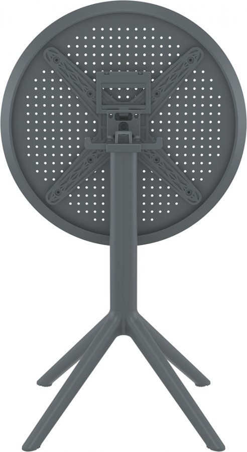 Стол пластиковый складной Sky Folding Table Ø60, темно-серый, Ø600х740 мм