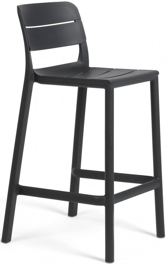 Стул пластиковый полубарный Cassia Stool Mini антрацит