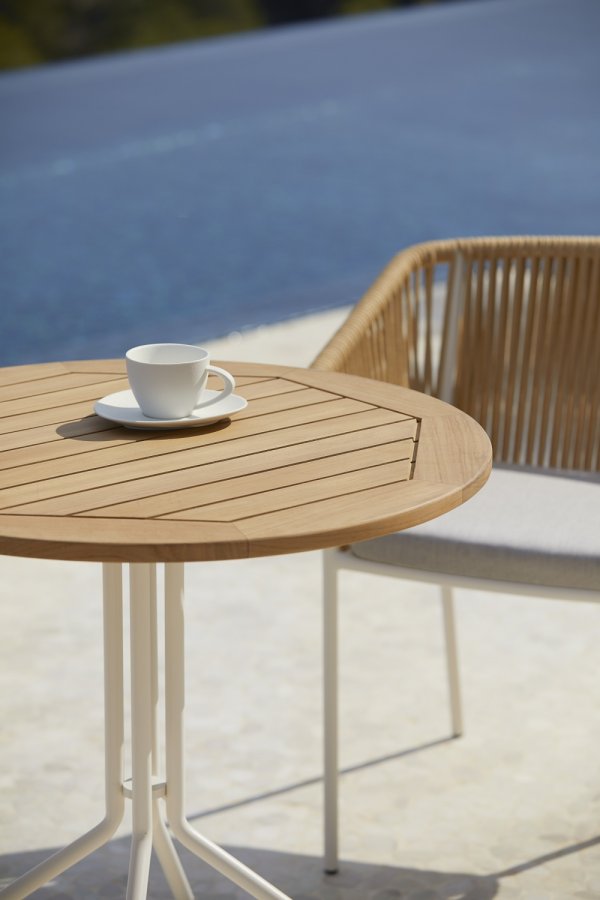 Столешница деревянная круглая Natural Teak