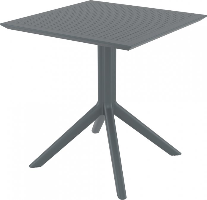 Стол пластиковый Sky Table 70, темно-серый, 700х700х740 мм