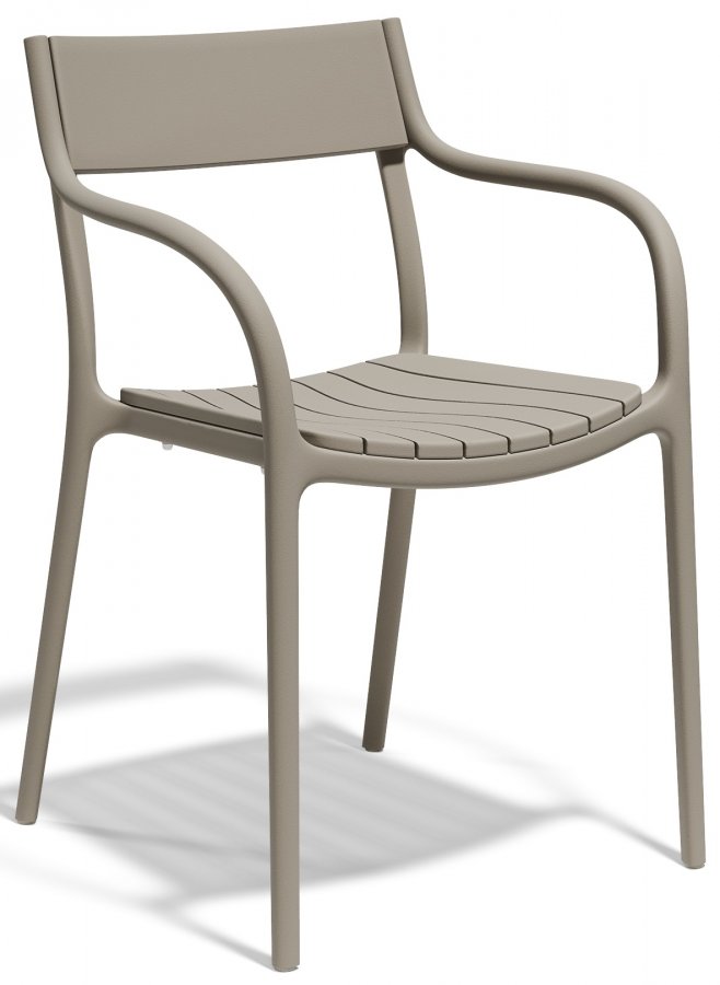 Кресло пластиковое Vondom Madison Slats тортора