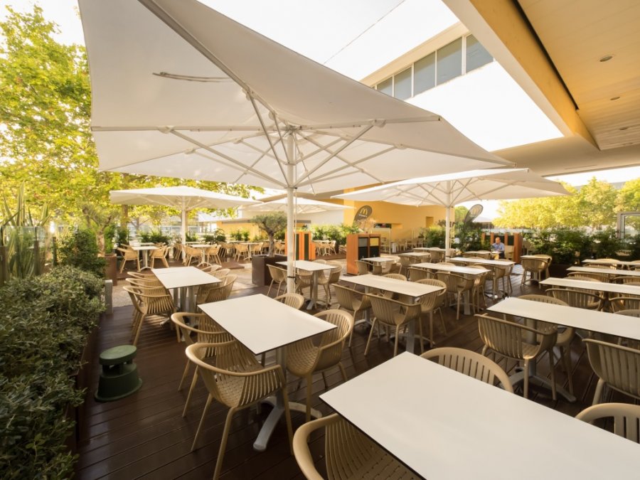 Зонт профессиональный телескопический 5х5 м Capri Starwhite