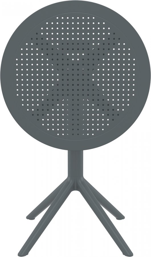 Стол пластиковый складной Sky Folding Table Ø60, темно-серый, Ø600х740 мм