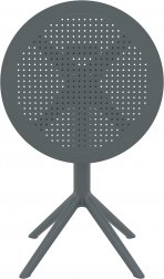 Стол пластиковый складной Sky Folding Table Ø60, темно-серый, Ø600х740 мм