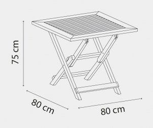Стол деревянный складной Square