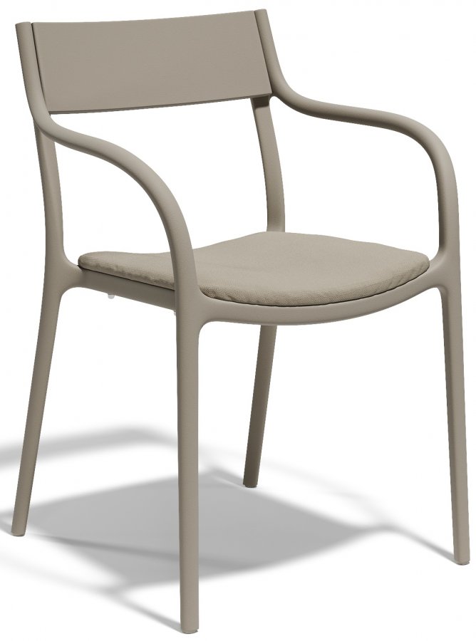 Кресло пластиковое с обивкой Vondom Madison Upholstered тортора