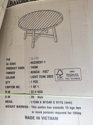 Стол деревянный обеденный Rimini Ø150