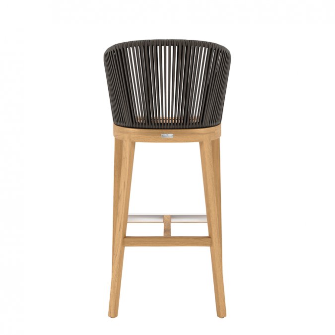 Кресло барное деревянное плетеное JANUS et Cie Heron натуральный, ореховый