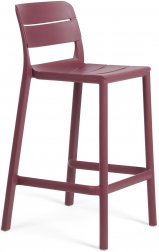 Стул пластиковый полубарный Cassia Stool Mini бургунди