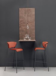 Стул барный с обивкой Scab Design Lisa антрацит, красный