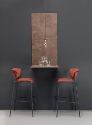 Стул барный с обивкой Scab Design Lisa антрацит, красный