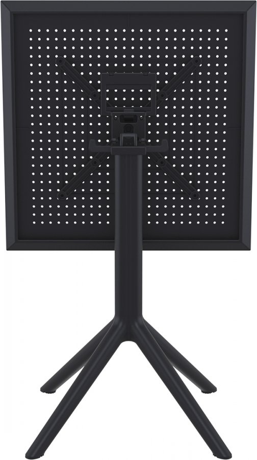 Стол пластиковый складной Sky Folding Table 60, черный, 600х600х740 мм