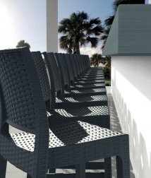 Стул пластиковый барный Siesta Contract Jamaica антрацит