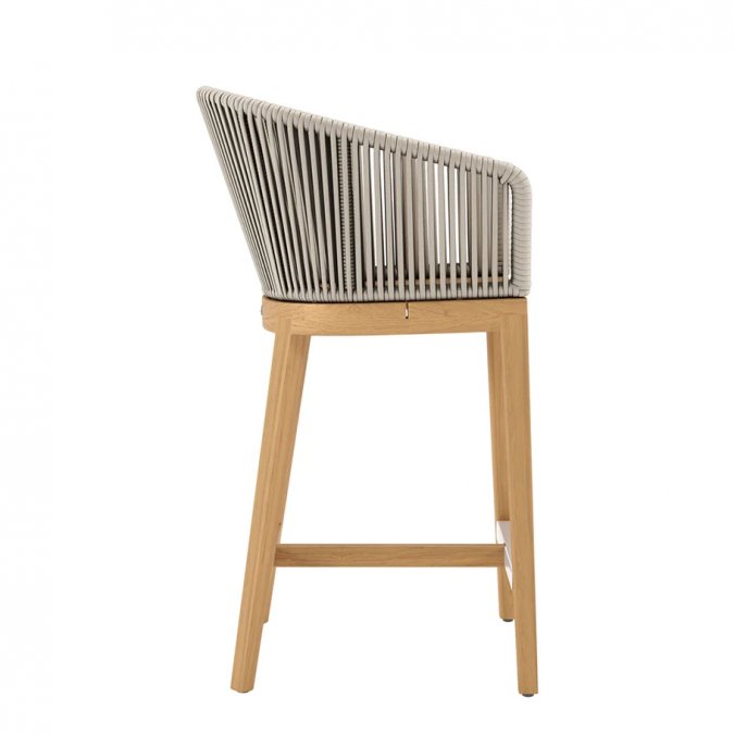 Кресло полубарное деревянное плетеное JANUS et Cie Heron натуральный, песочный