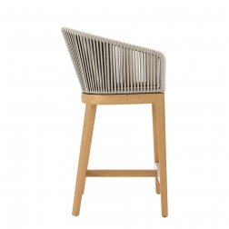 Кресло полубарное деревянное плетеное JANUS et Cie Heron натуральный, песочный