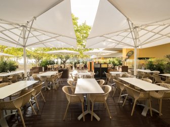 Зонт профессиональный телескопический 5х5 м Capri Starwhite