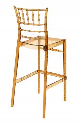 Стул прозрачный барный Siesta Contract Chiavari Bar 75 янтарный