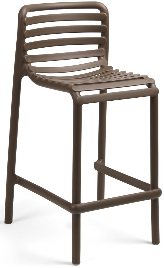 Стул пластиковый полубарный Doga Stool Mini табак