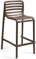 Стул пластиковый полубарный Doga Stool Mini табак
