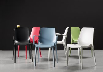 Стул пластиковый Scab Design Ginevra зеленый шалфей