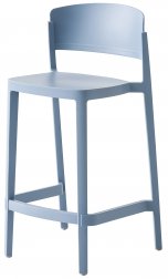 Стул пластиковый полубарный Gaber Abuela Stool 67 бледно-голубой