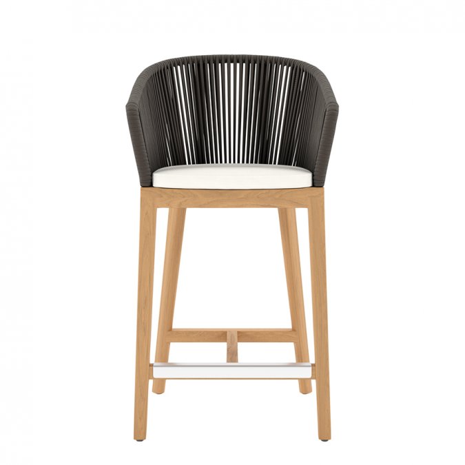 Кресло полубарное деревянное плетеное JANUS et Cie Heron натуральный, ореховый