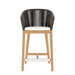 Кресло полубарное деревянное плетеное JANUS et Cie Heron натуральный, ореховый