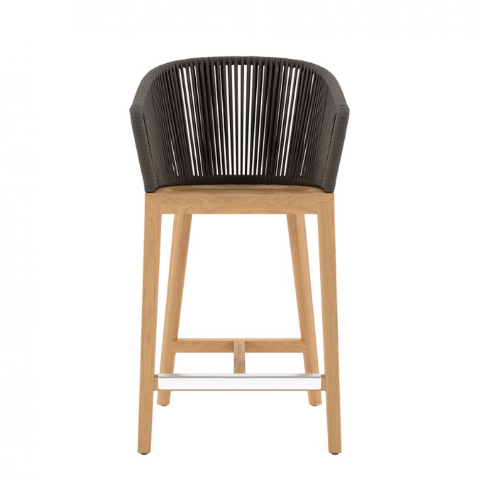 Кресло полубарное деревянное плетеное JANUS et Cie Heron натуральный, ореховый